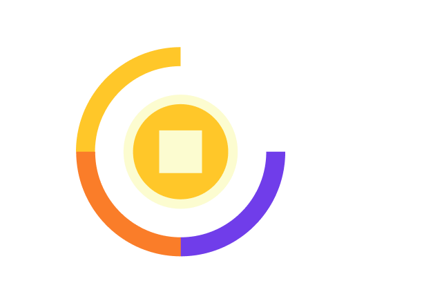 A donut chart showing a crypto portfolio being assembled