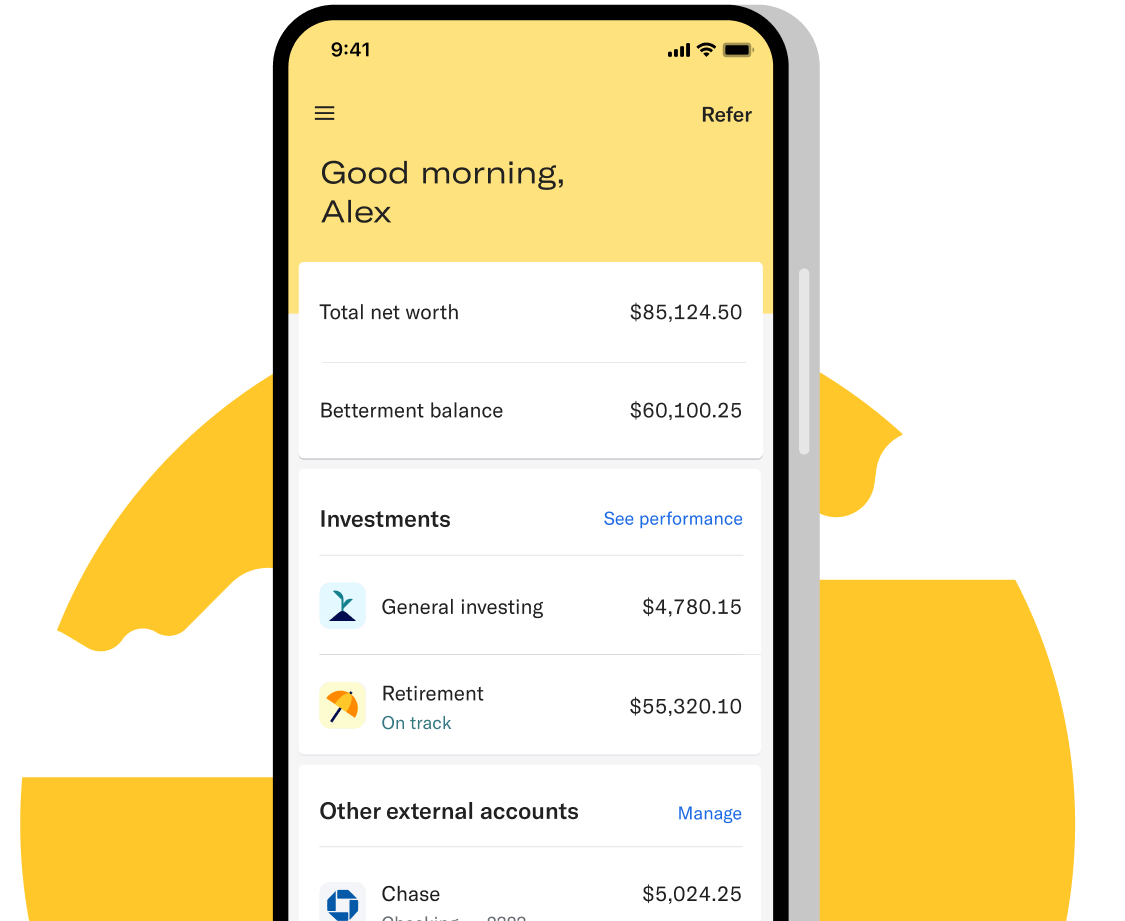 betterment app mobile screenshot